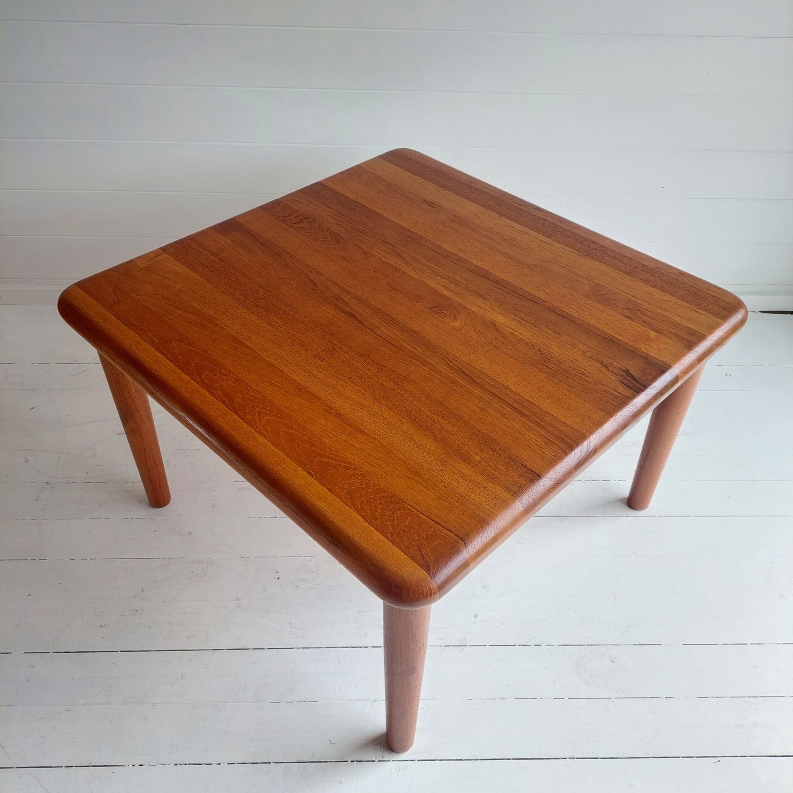 Mid Century Danish Solid Teak Coffee Table  Grete Jalk For Glostrup Denmark 60s photo vintage