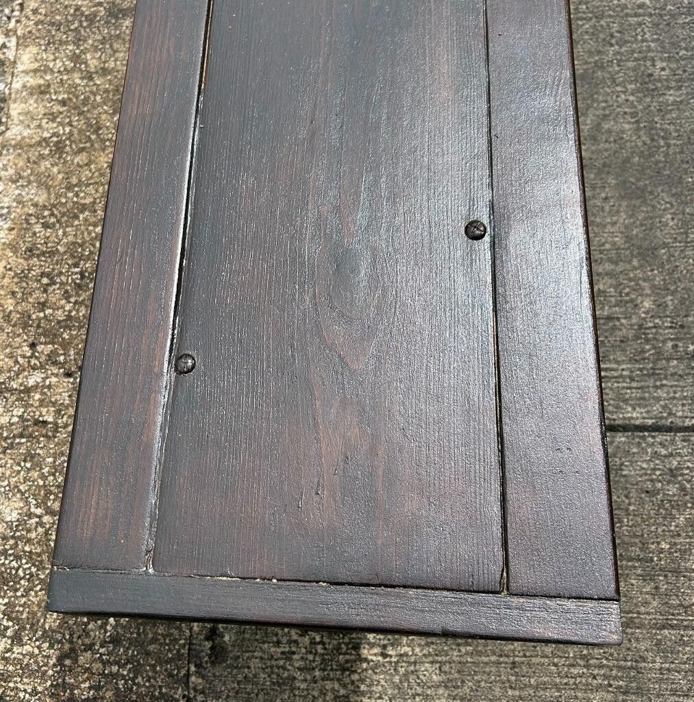 photo vinterior Antique Refurbished John Heywood Of Manchester Cast Iron Base Tram Railway Bench