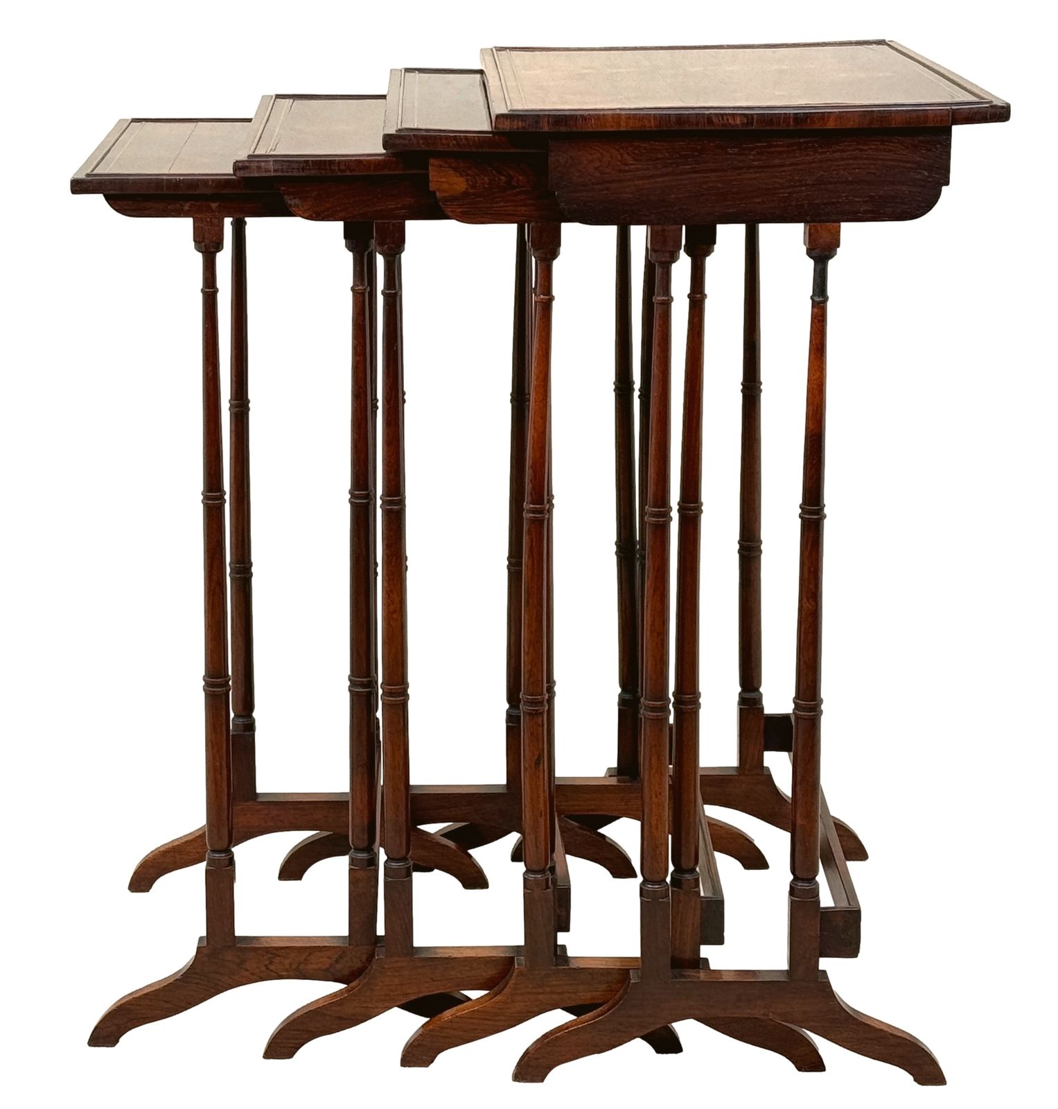 Fine Quality Regency Rosewood Quartetto Nest Of Four Occasional Tables (England, Circa 1825) photo Furniture
