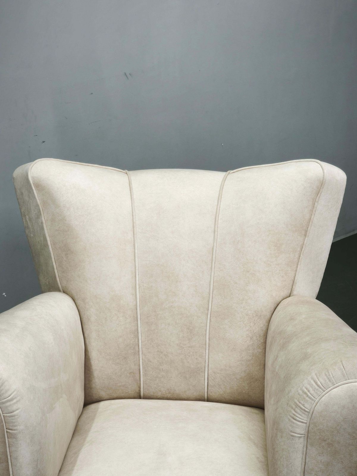 Italian Lounge Armchair In Beech Wood, Newly Upholstered, 1950s. photo vintage