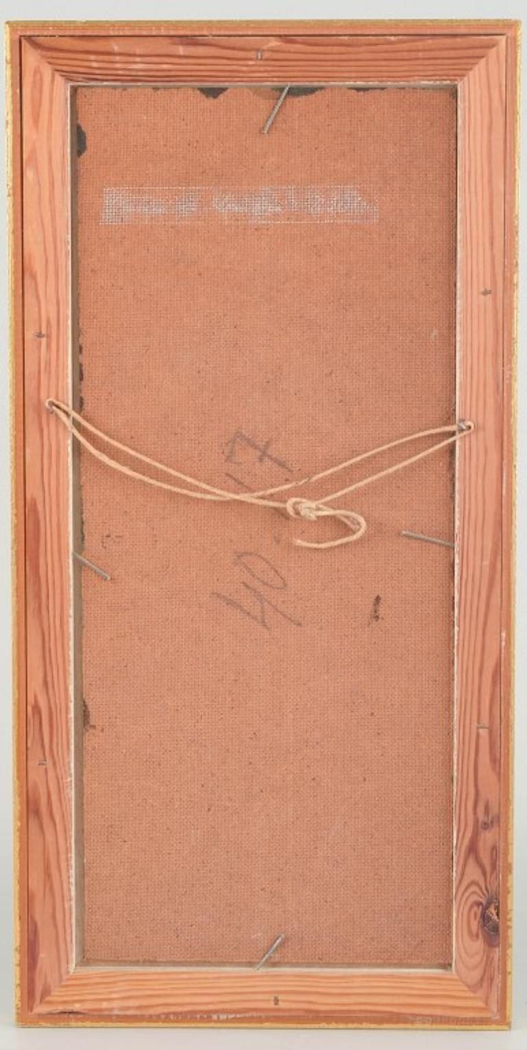 Sven Harald Ahlgren. Olieverf op paneel. Figuratieve compositie "Damen Och Blomman". photo Kunst