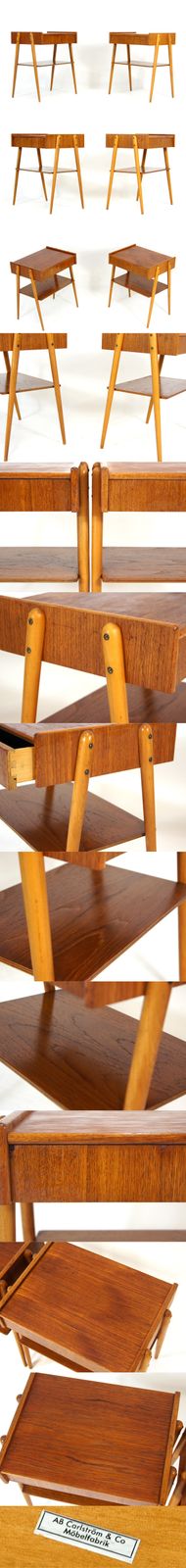 Pair Retro Vintage Bedside Tables Cabinets Drawers Mid Century Danish Teak 1960s. photo furniture