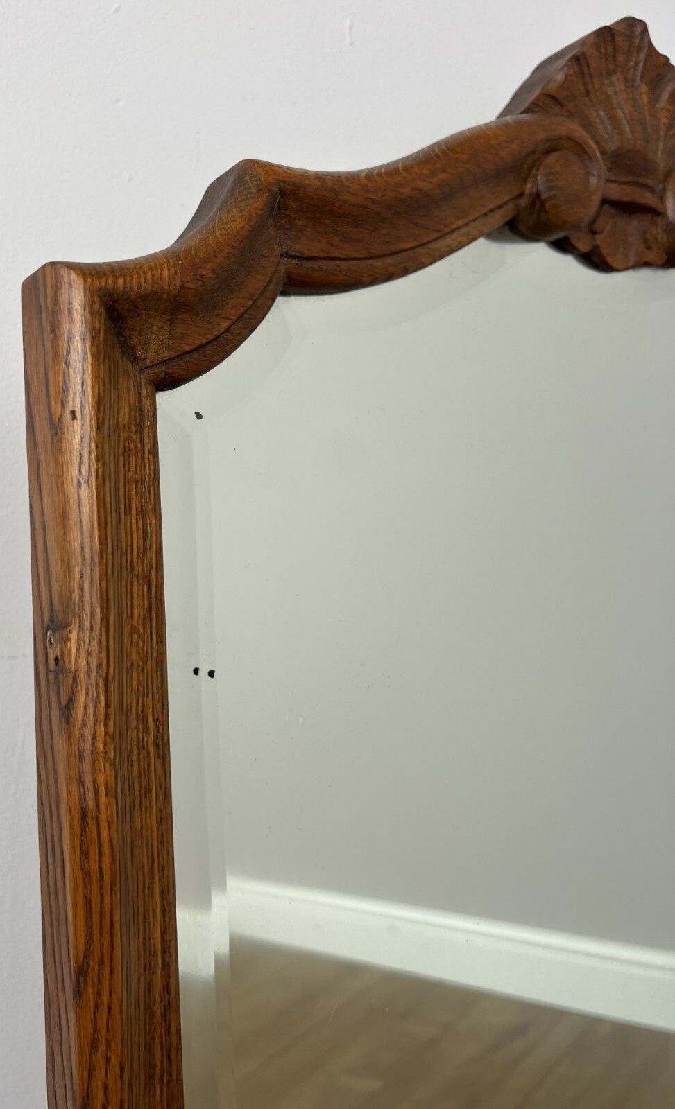 Mirror Vintage French Style Oak Wall Mirror Polished Decorative Framed Lot 6150 photo 149.0