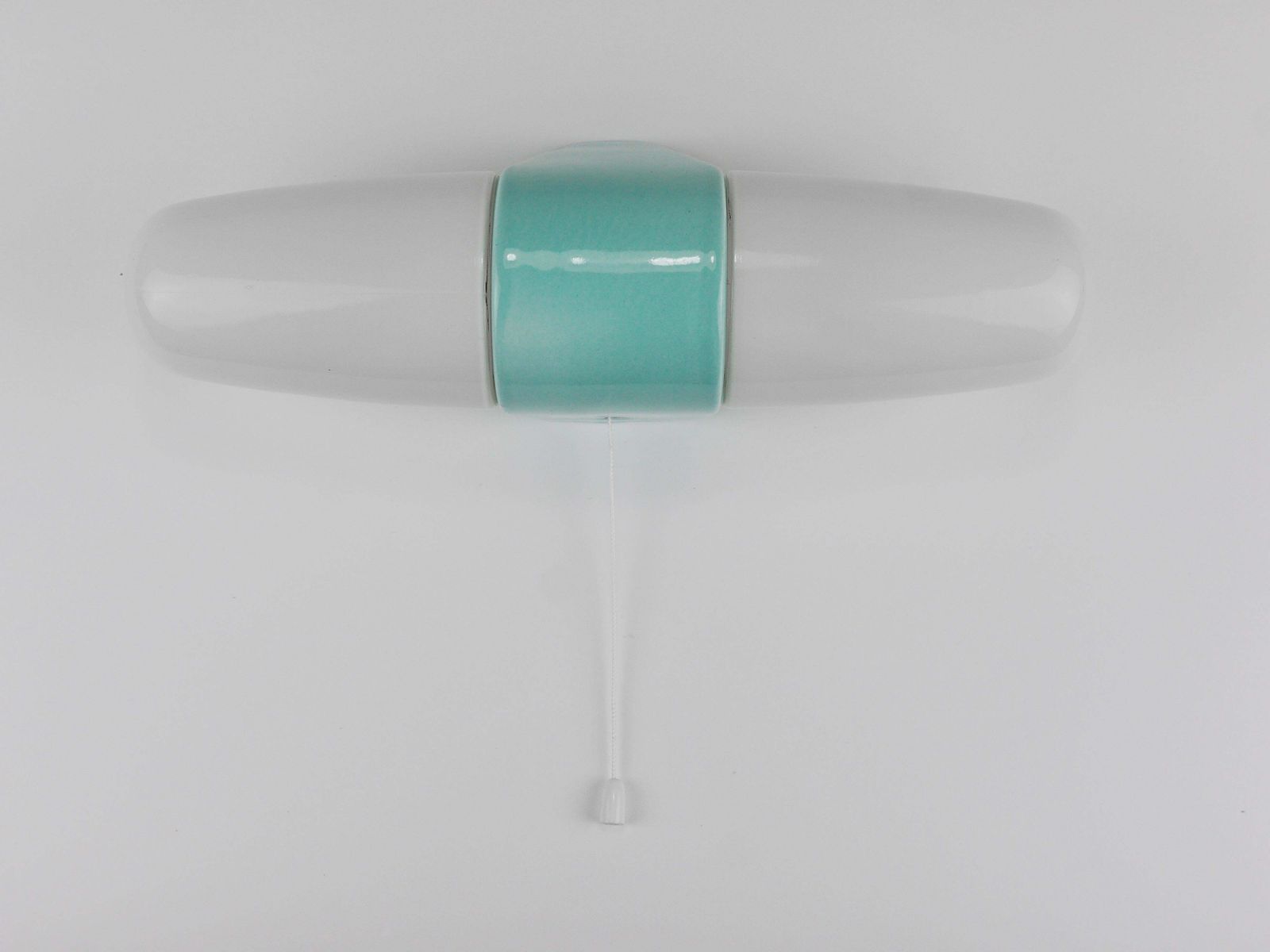 Wilhelm Wagenfeld Bauhaus Turquoise Double Sconce Wall Light, Germany, 1950s photo vintage