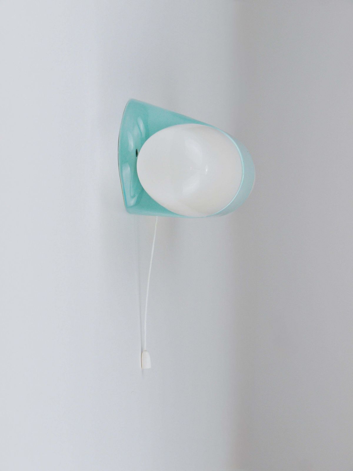 photo for sale Wilhelm Wagenfeld Bauhaus Turquoise Double Sconce Wall Light, Germany, 1950s