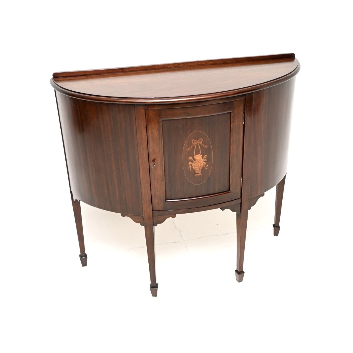 Antique Edwardian Inlaid Mahogany Cabinet.