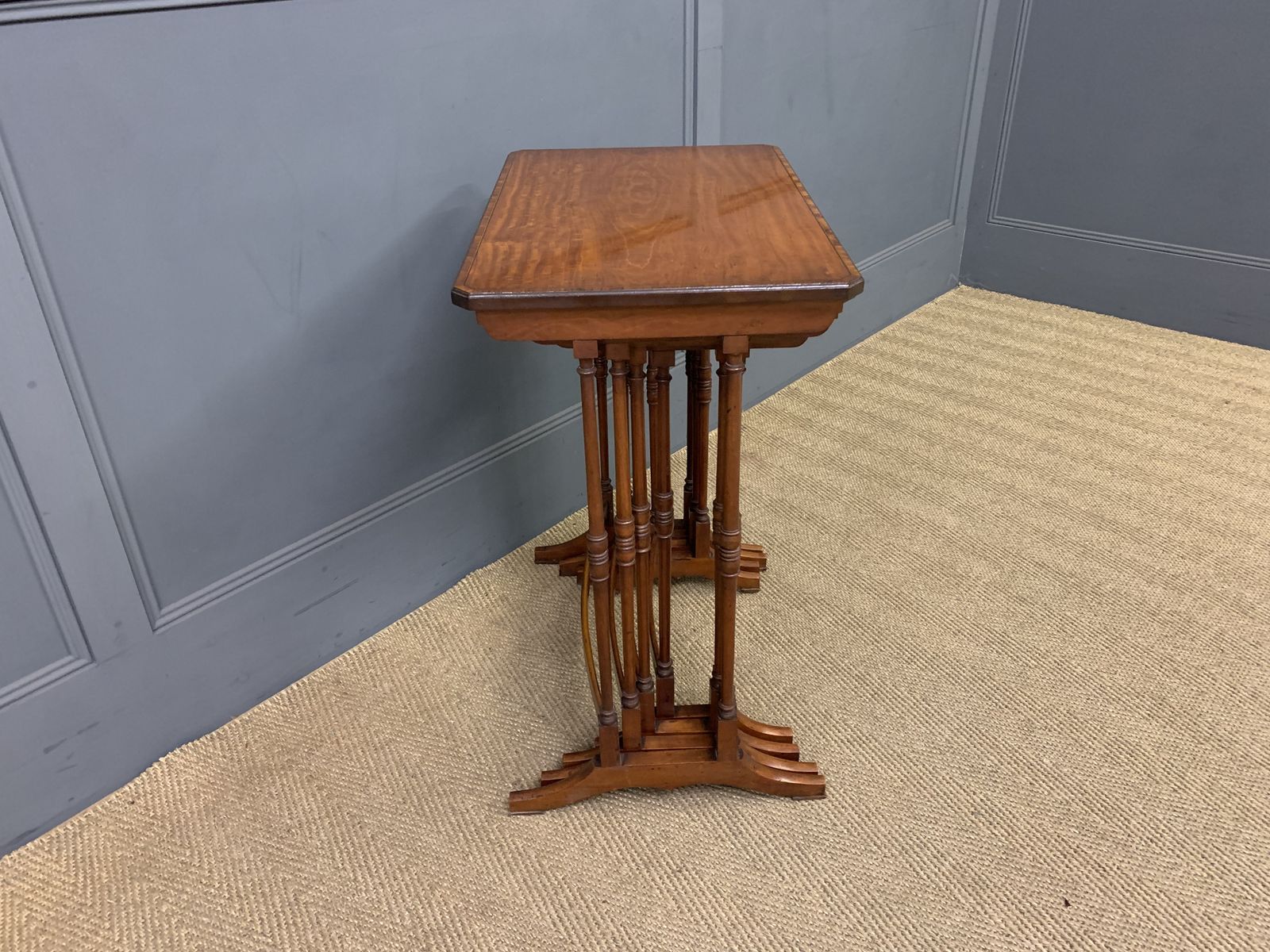 Inlaid Satinwood Nest Of 4 Tables photo vinterior