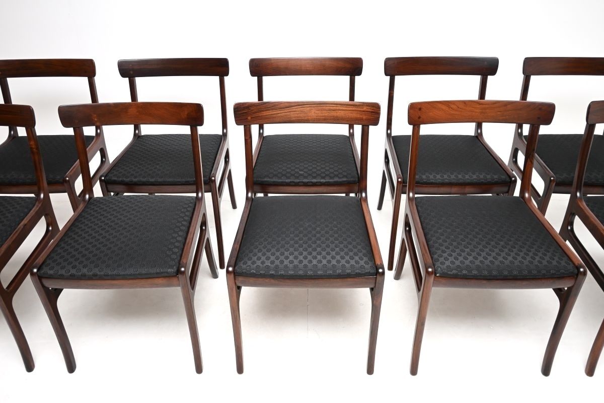 Set Of Ten Vintage Danish Rosewood Dining Chairs By Ole Wanscher. photo 10335.0