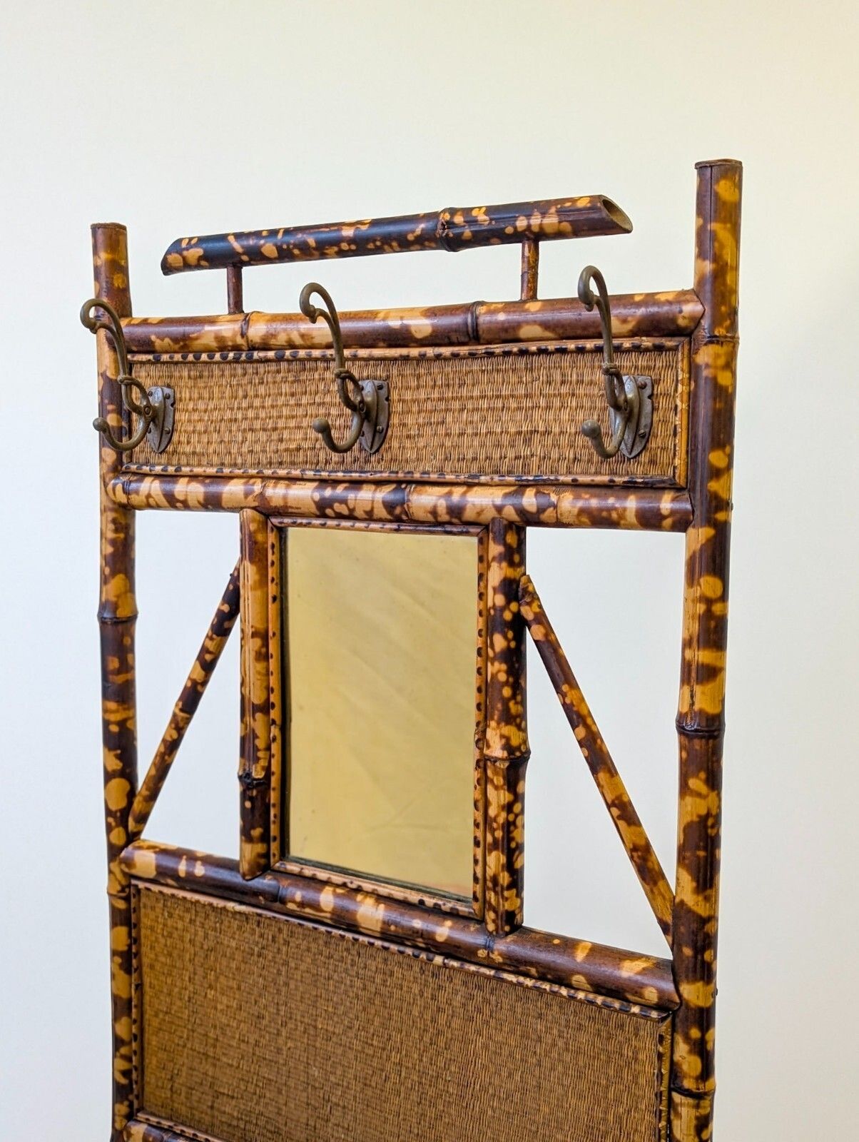 Antique Victorian Aesthetic Movement Bamboo Hall Stand C.1890 photo Home Decor