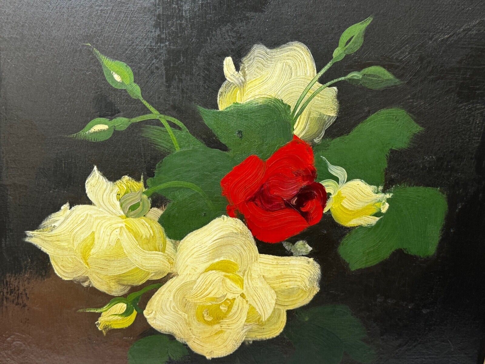 Olieverfschilderij Nocturne In Petals Roses Of Fire And Light door James Stuart Park photo Kunst