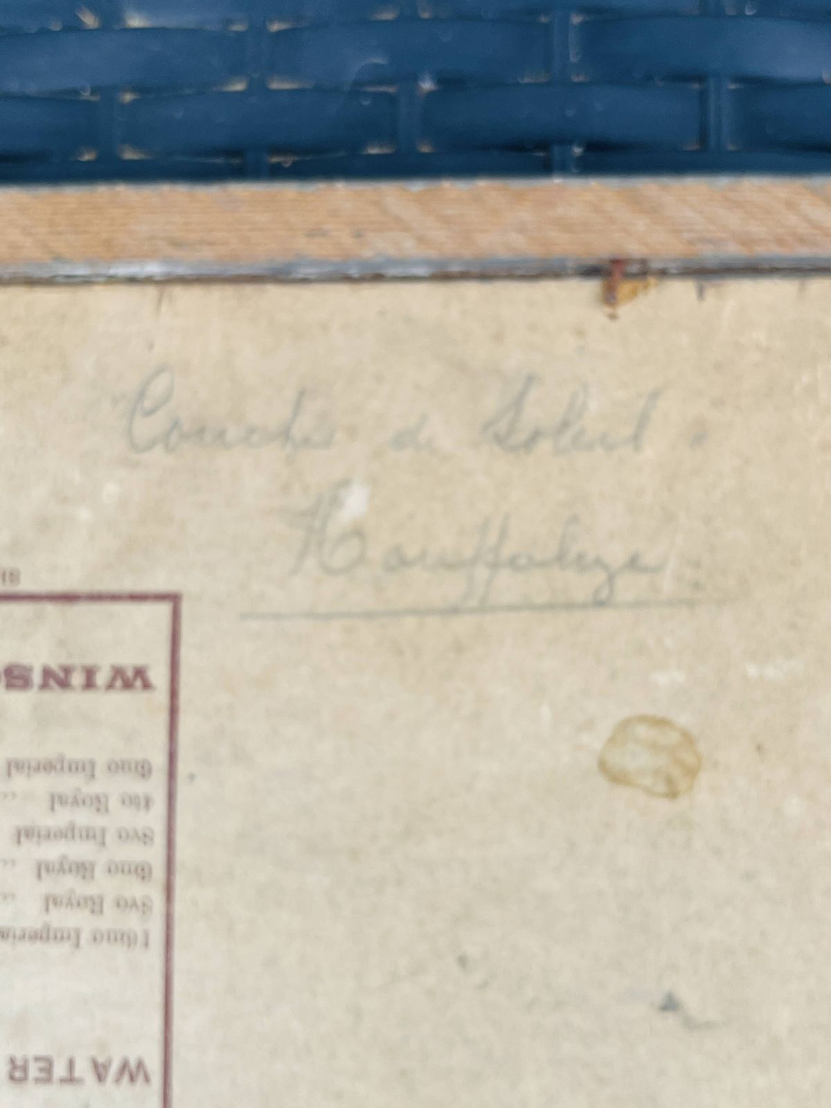 Belgische aquarel – Zonsondergang in Houffalize, gesigneerd J. Dupont photo vintage