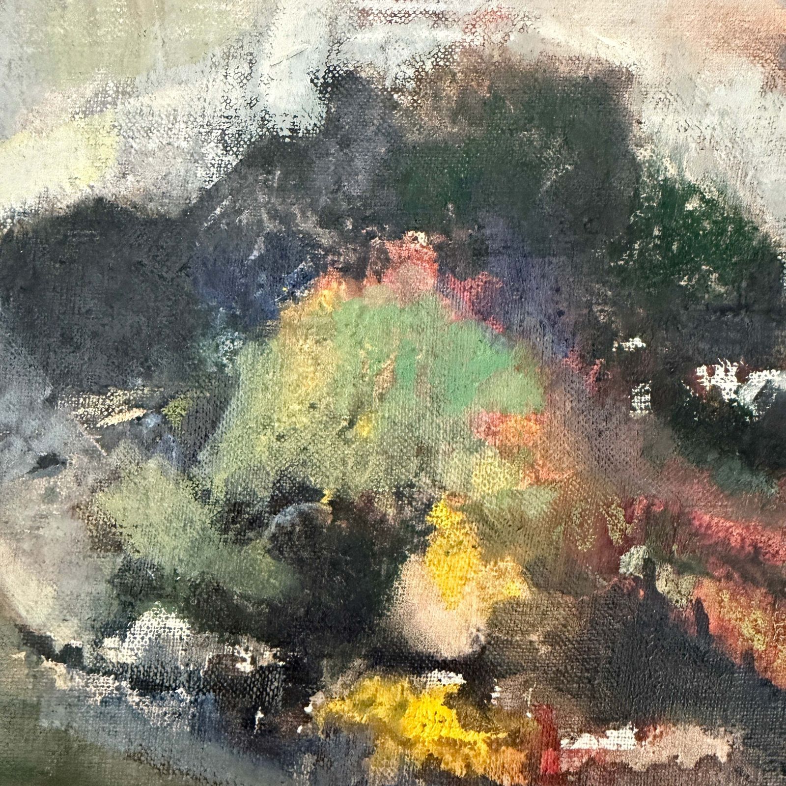 Midsummer Sky, 1958. Vintage Swedish Oil Painting By Erik Emanuelsson. photo for sale