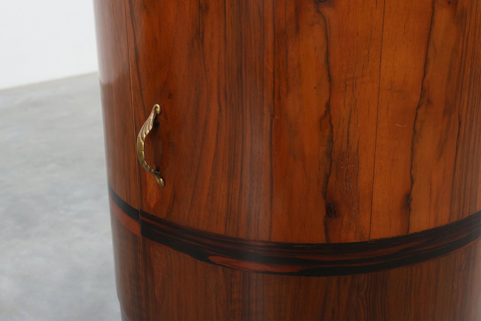 Art Deco Walnut And Marble Nightstands, Italy, 1920s, Set Of 2 photo vintage