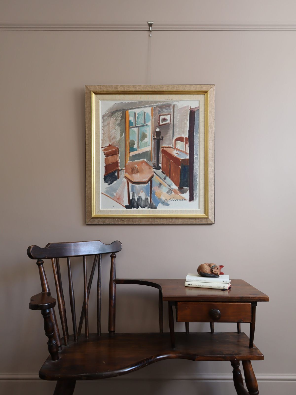 Sunlit Parlour Painting., Mid 20th Century photo furniture