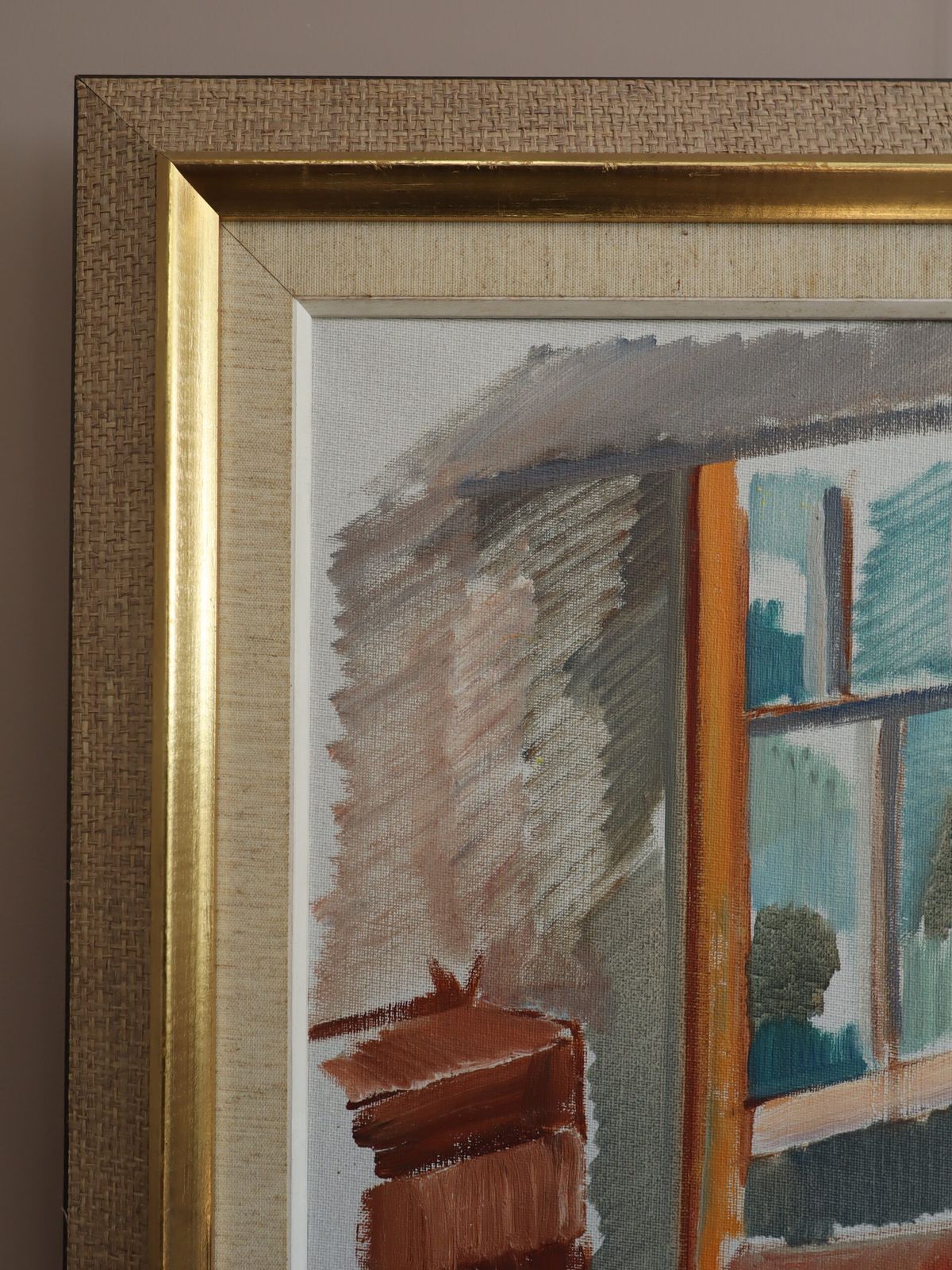 Schilderij van een zonnige salon, midden 20e eeuw photo buy