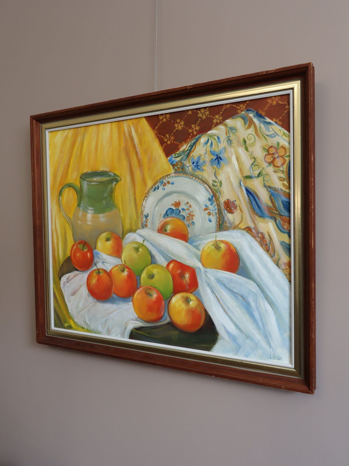 Gathered Harvest Painting, midden 20e eeuw photo Kunst