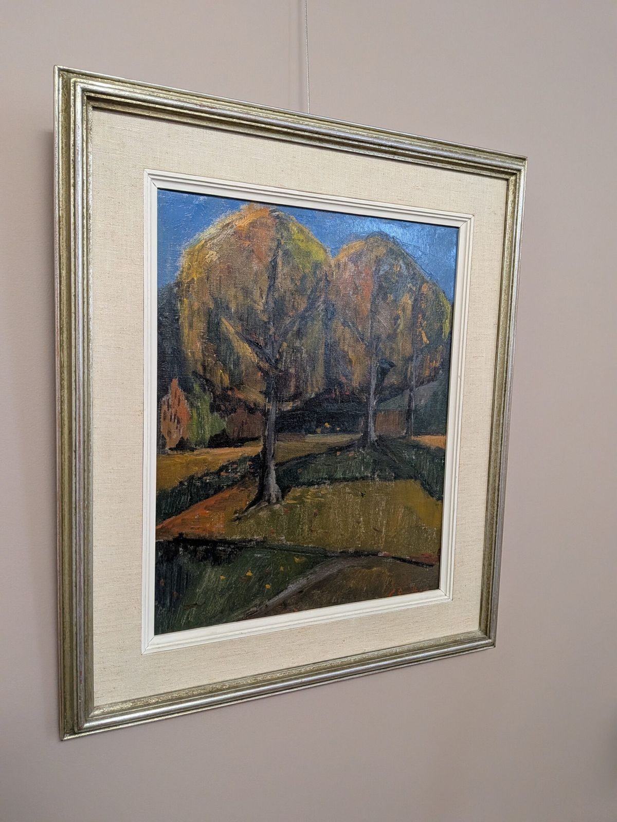 Trees In Autumn Oil On Canvas. photo Art