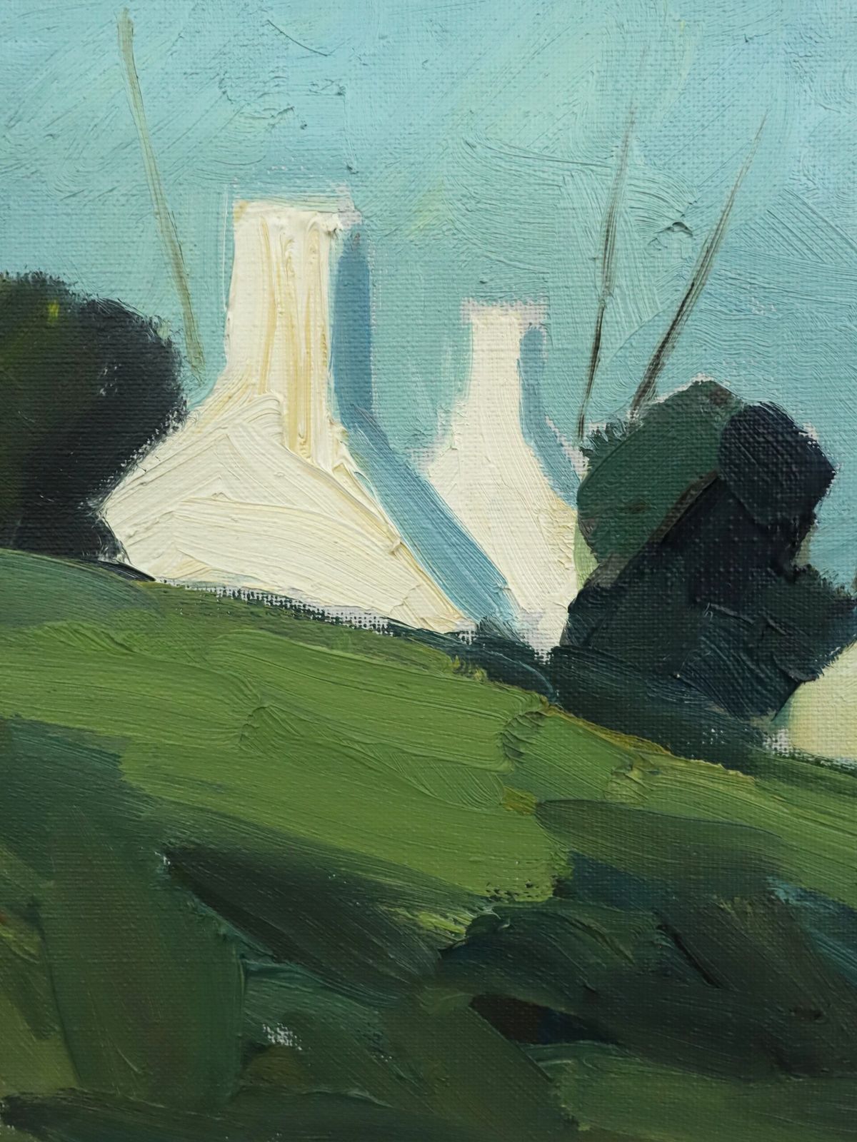 Rode Hut aan de Kust, Olieverf op Doek. photo Kunst