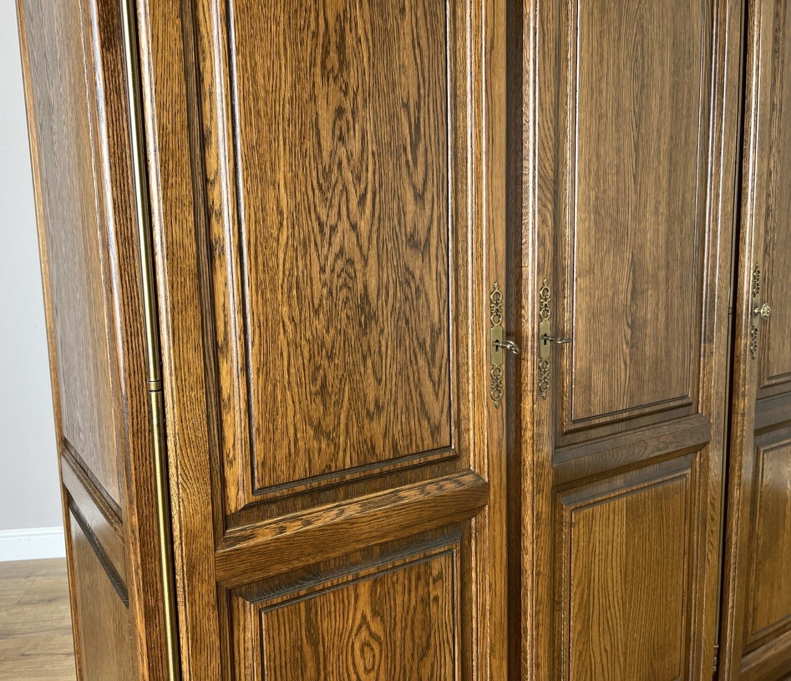 Wardrobe Vintage French Style Five Door Carved Armoire Cabinet Lot 6130 photo vinterior