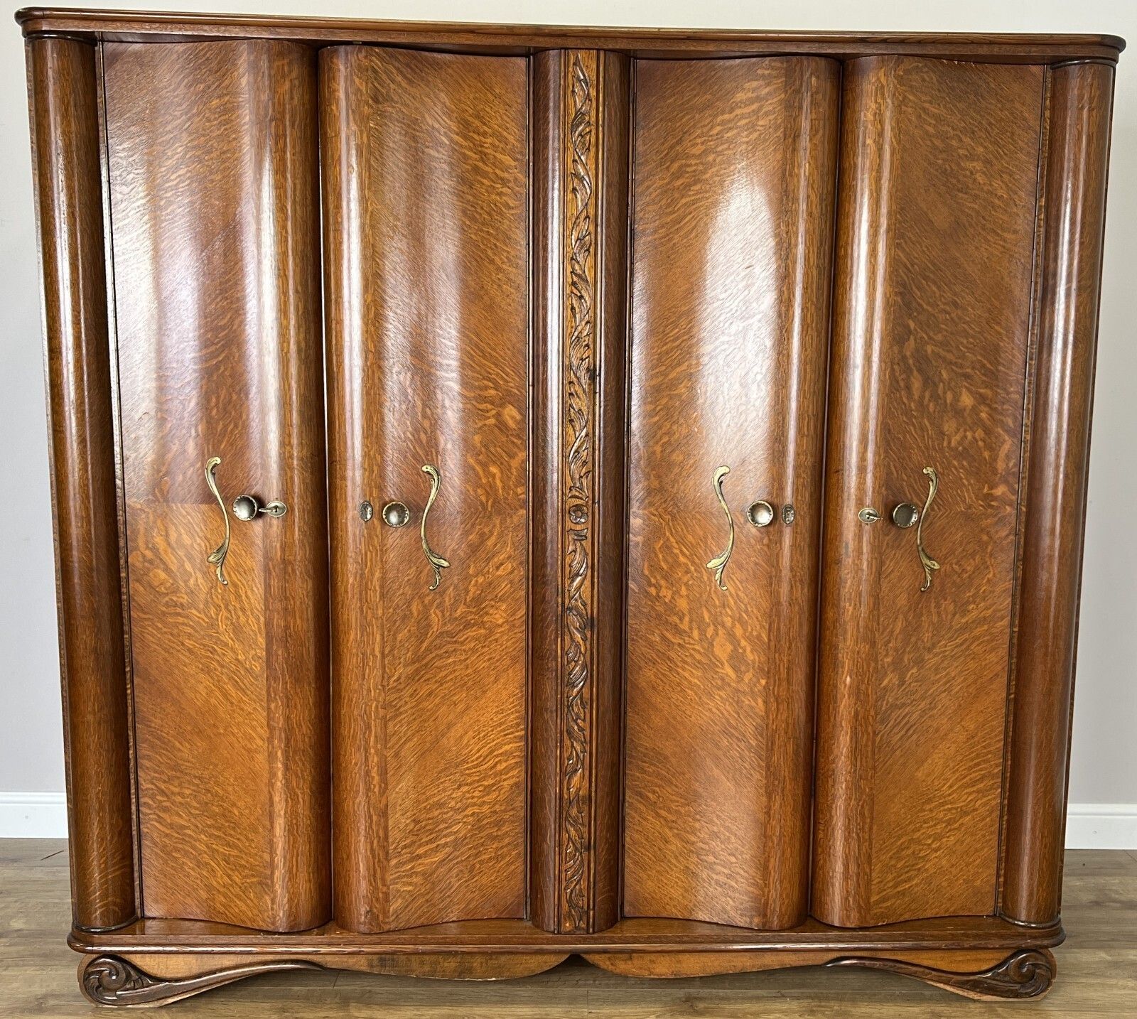 Wardrobe Vintage French Style Four Door Carved Armoire Cabinet Lot 6146 photo Furniture
