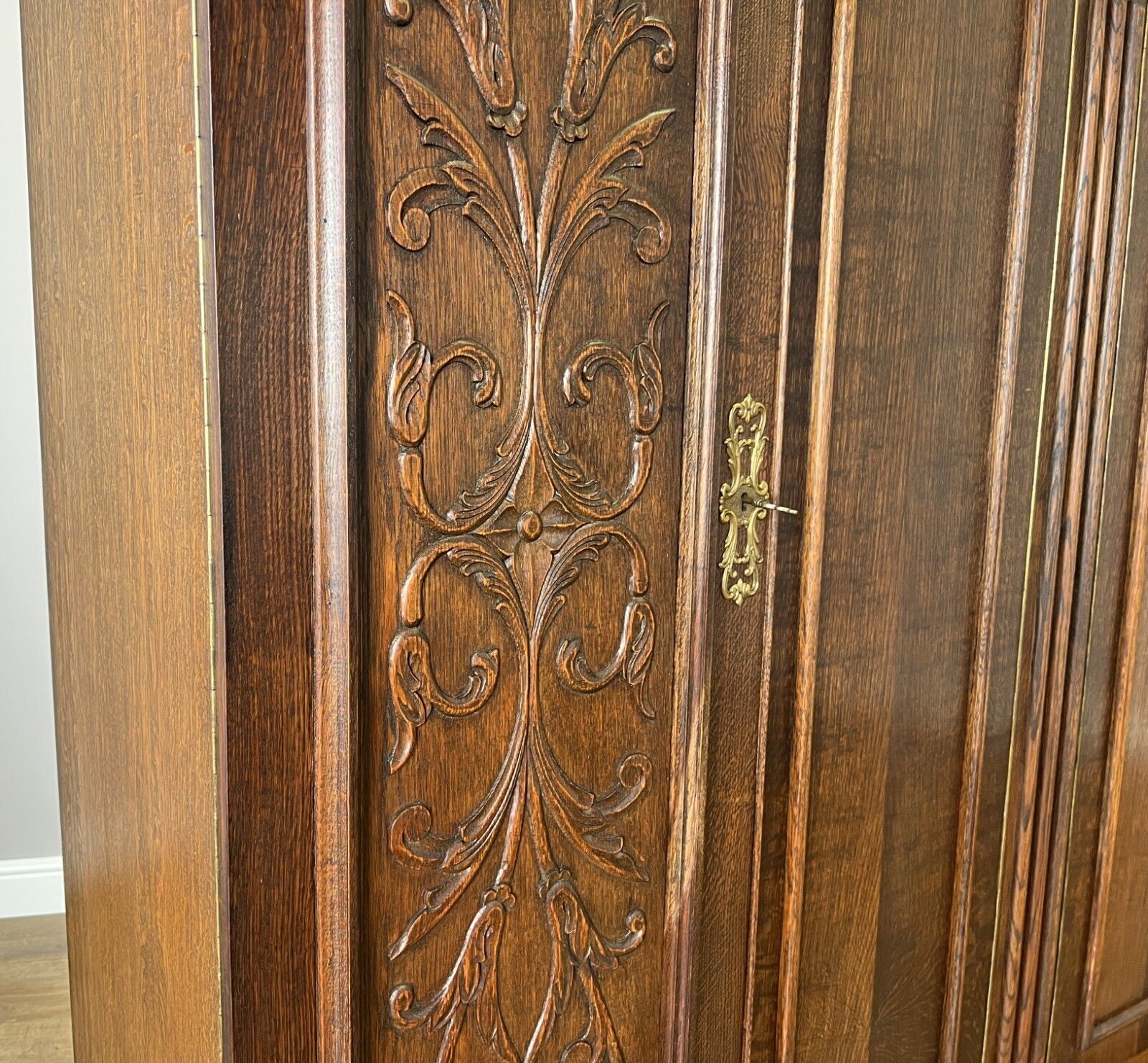 Wardrobe Vintage French Style Four Door Carved Armoire Cabinet Lot 6145 photo buy