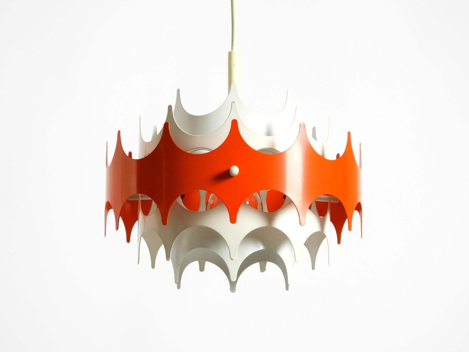 Kleine Space Age metalen hanglamp uit de jaren 1960 van Doria photo for sale