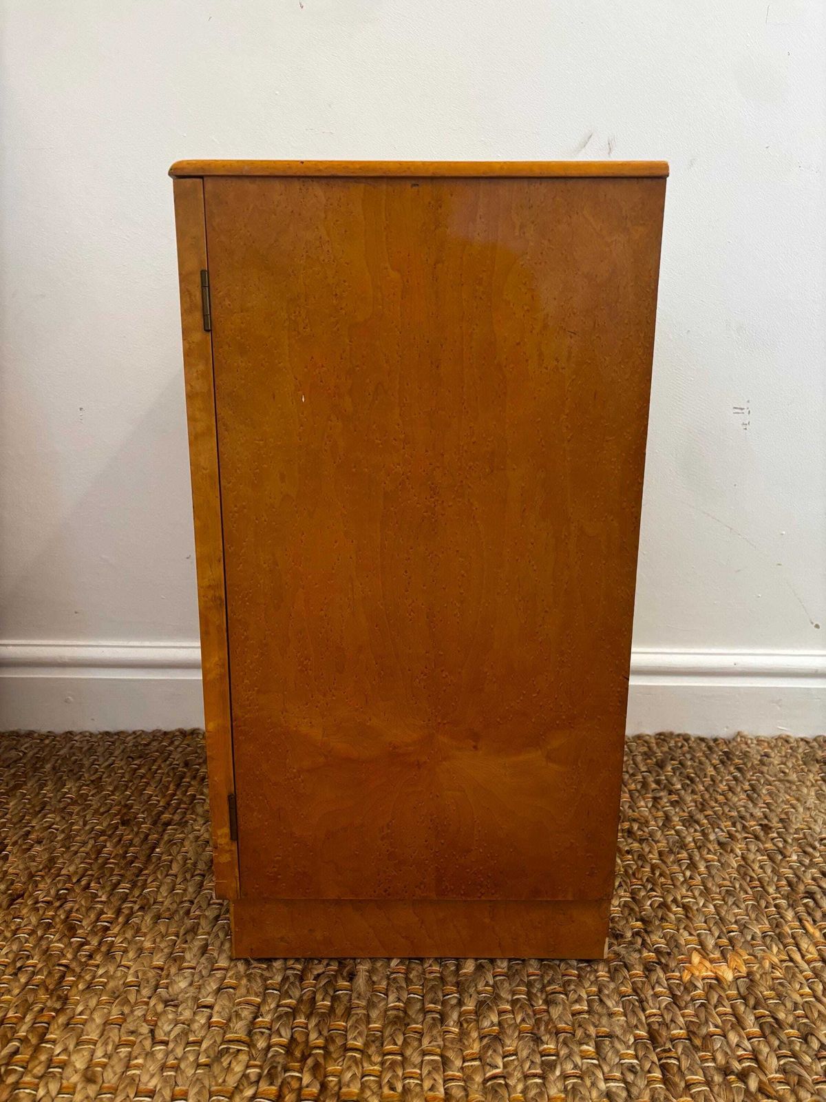 Vintage Birdseye Maple Bedside Cabinet Art Deco Cupboard 1930s Storage Nightstand photo buy