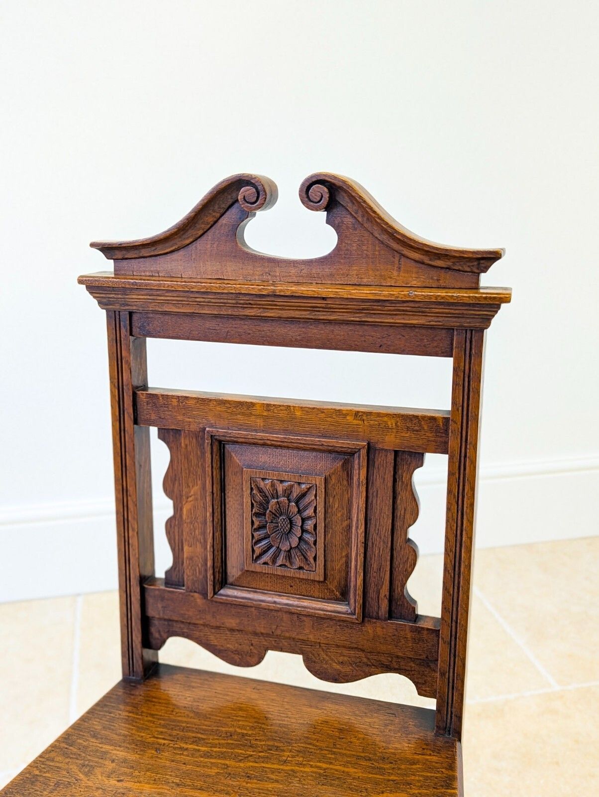 Antique Victorian Oak Hall Chair C.1890 photo 345.0