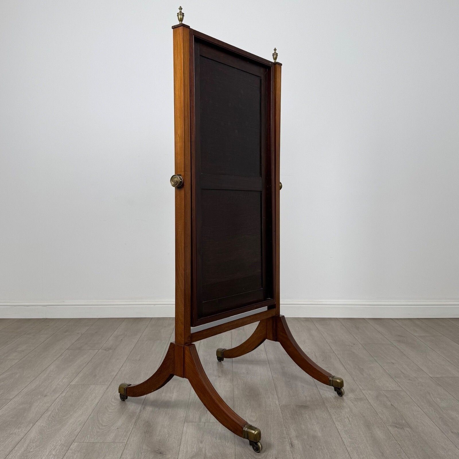 Antique 20th Century Edwardian Cheval Mirror In Mahogany photo Home Decor