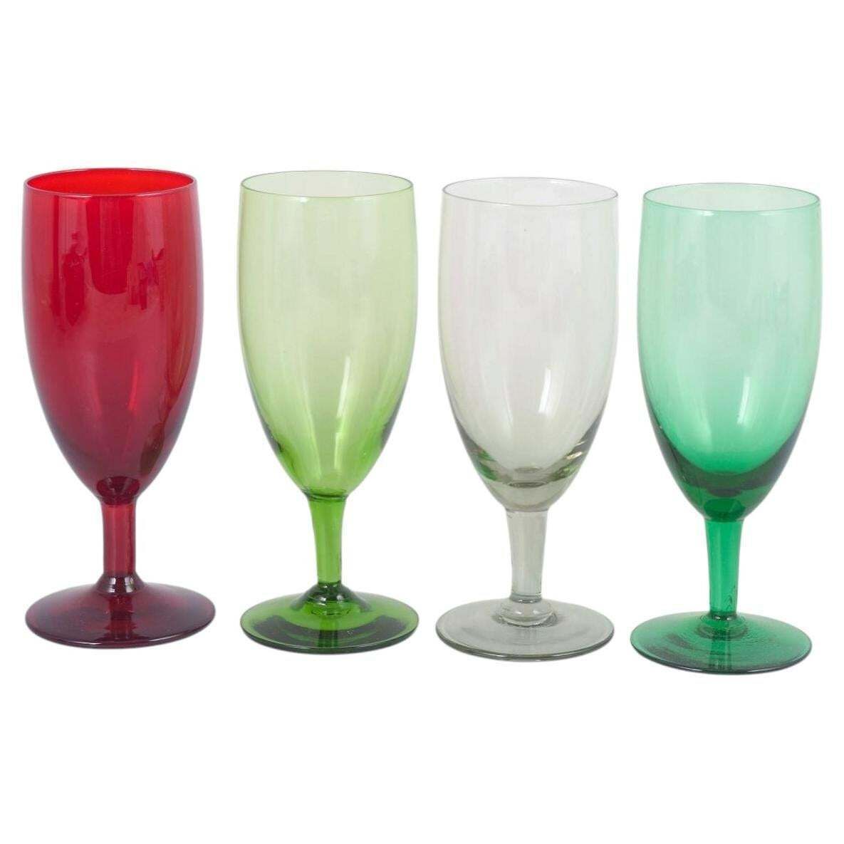 Ensemble de quatre verres à vin Monica Bratt pour Reijmyre, Suède, années 1960/70