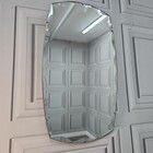 Art Deco Wall Mirror   Vintage Frameless Bevelled Retro Mirror Plate   Bedroom photo for sale