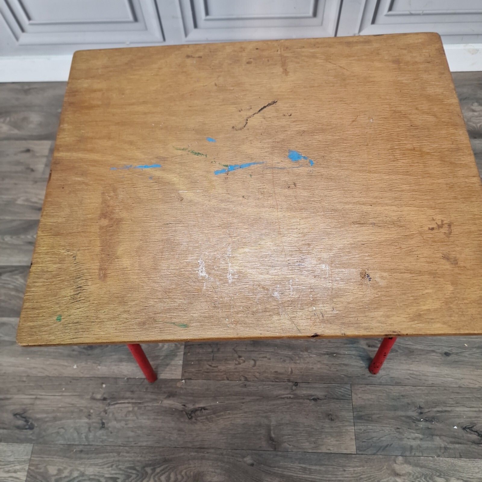 Vintage Childs School Desk   Lift Up Storage Writing Table   Wooden   Retro Mcm photo vintage