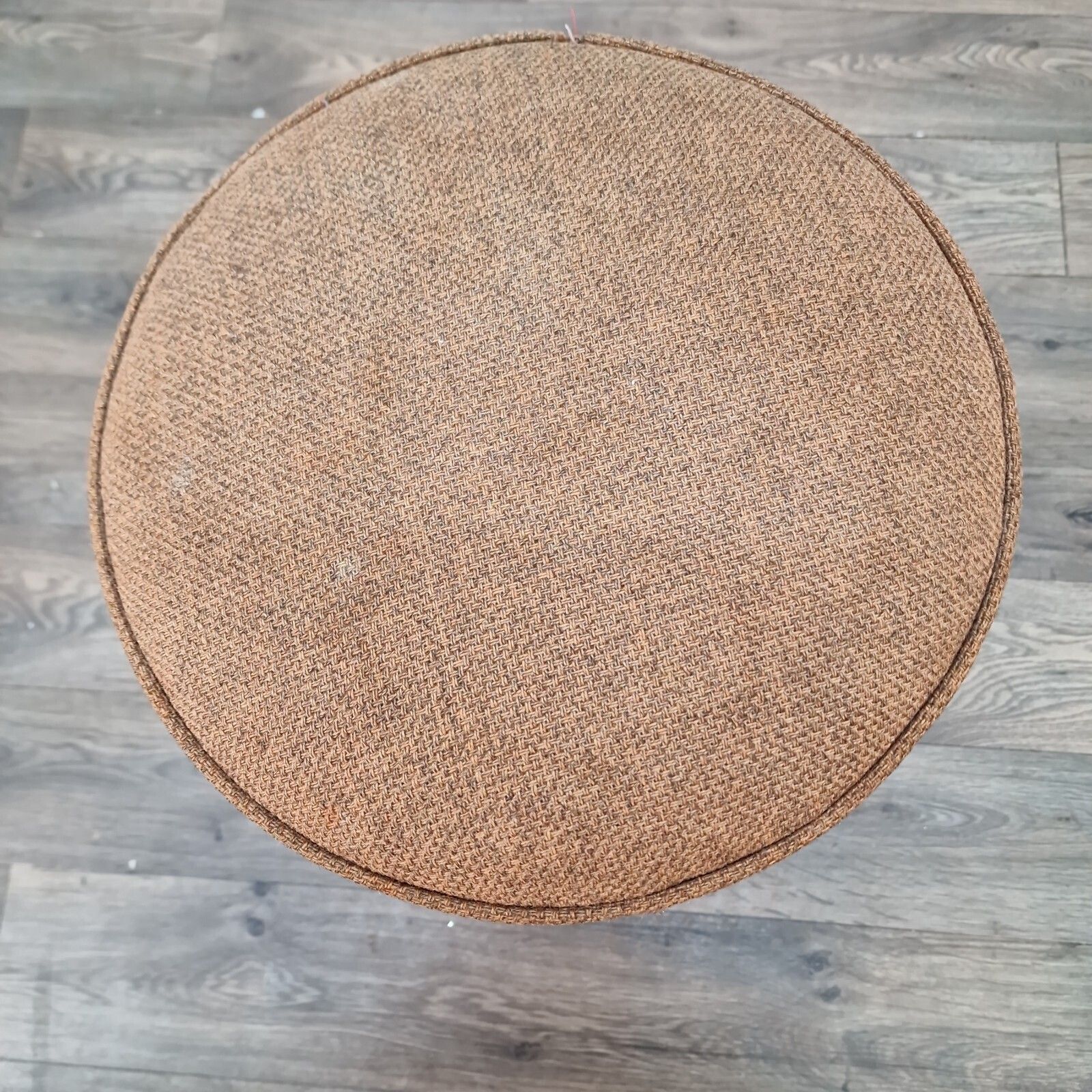 Vintage Drum Stool Upholstered Hourglass Side Bohemian Seat   Retro Mid Century photo buy