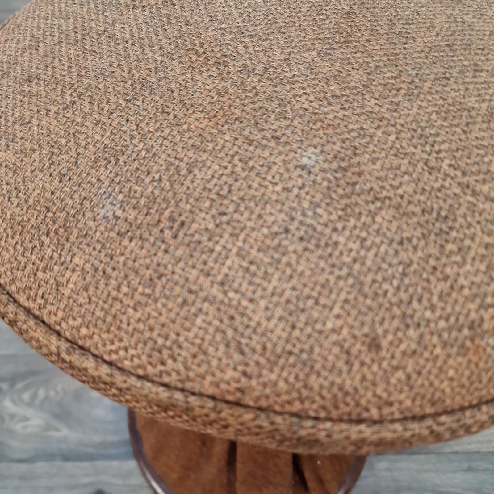 Vintage Drum Stool Upholstered Hourglass Side Bohemian Seat   Retro Mid Century photo vintage