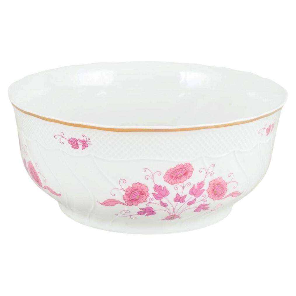 Hollóháza, Hungary. Large Serving Bowl In Porcelain. Mid 20th C.