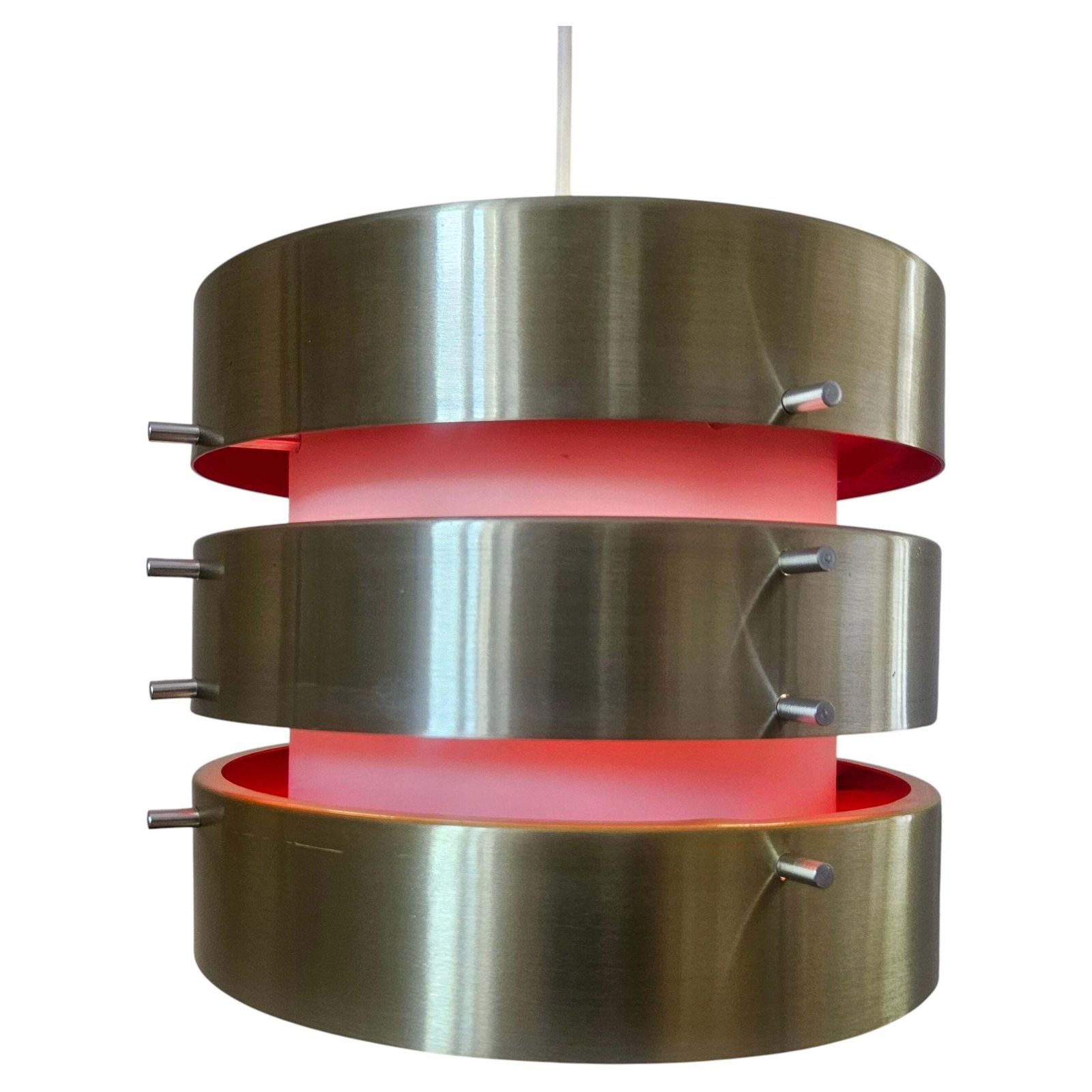Rare suspension mid-century dans le style de Jo Hammerborg, Danemark, années 1970