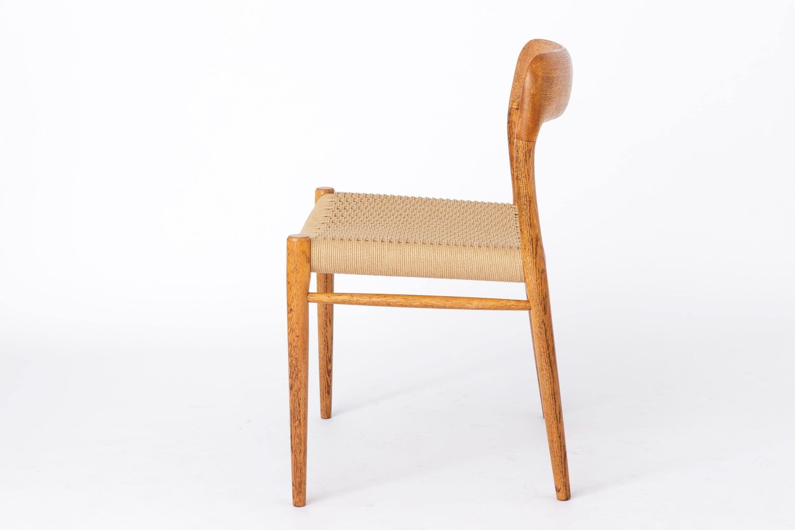 Set Of 6 Niels Otto Møller Model 75 Chairs | 1950s Oak Dining Chairs | Mid Century Danish Design. photo vintage