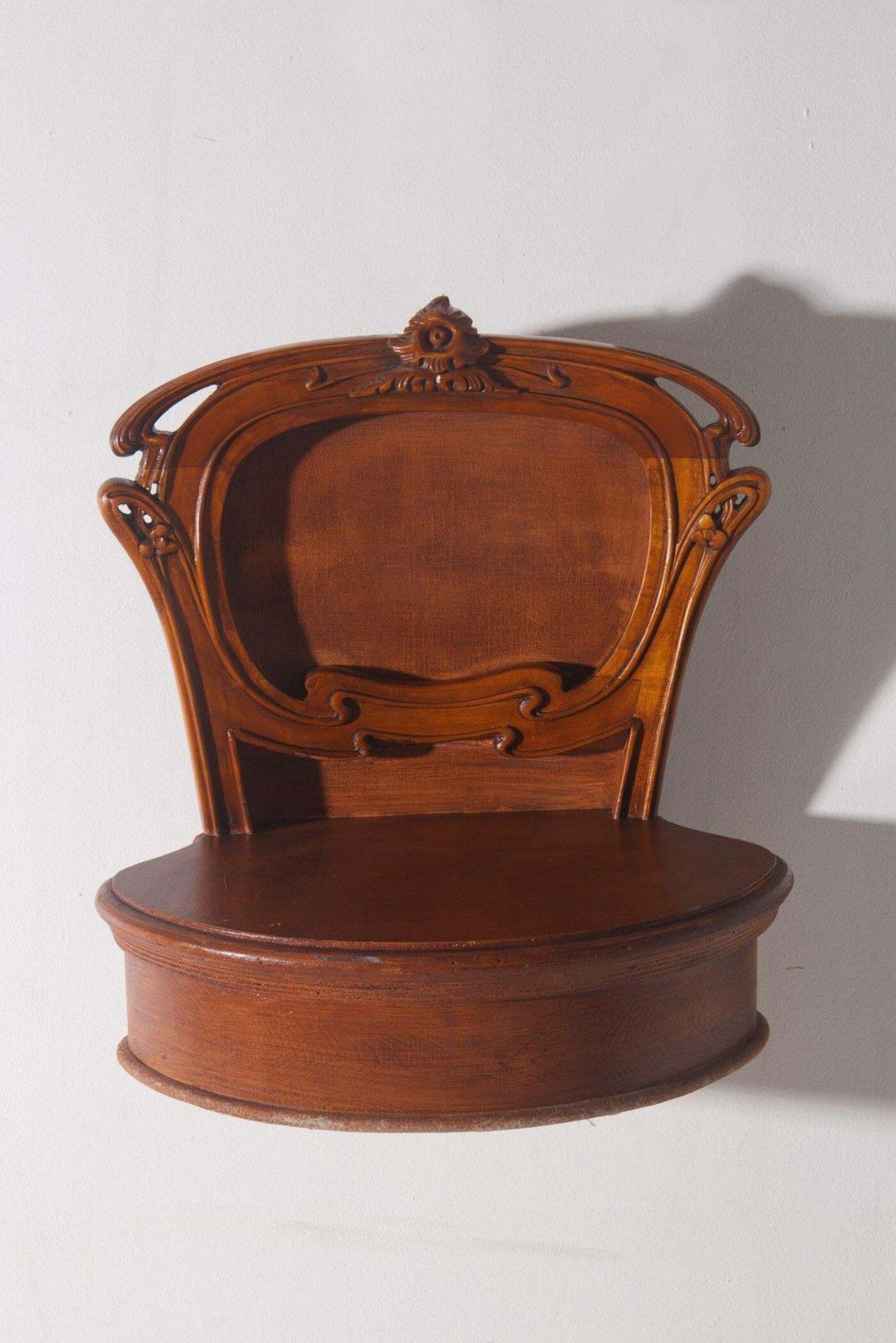 Italian Art Deco Era Wall Mounted Bedside Tables With Floral Inlays photo 3707.0