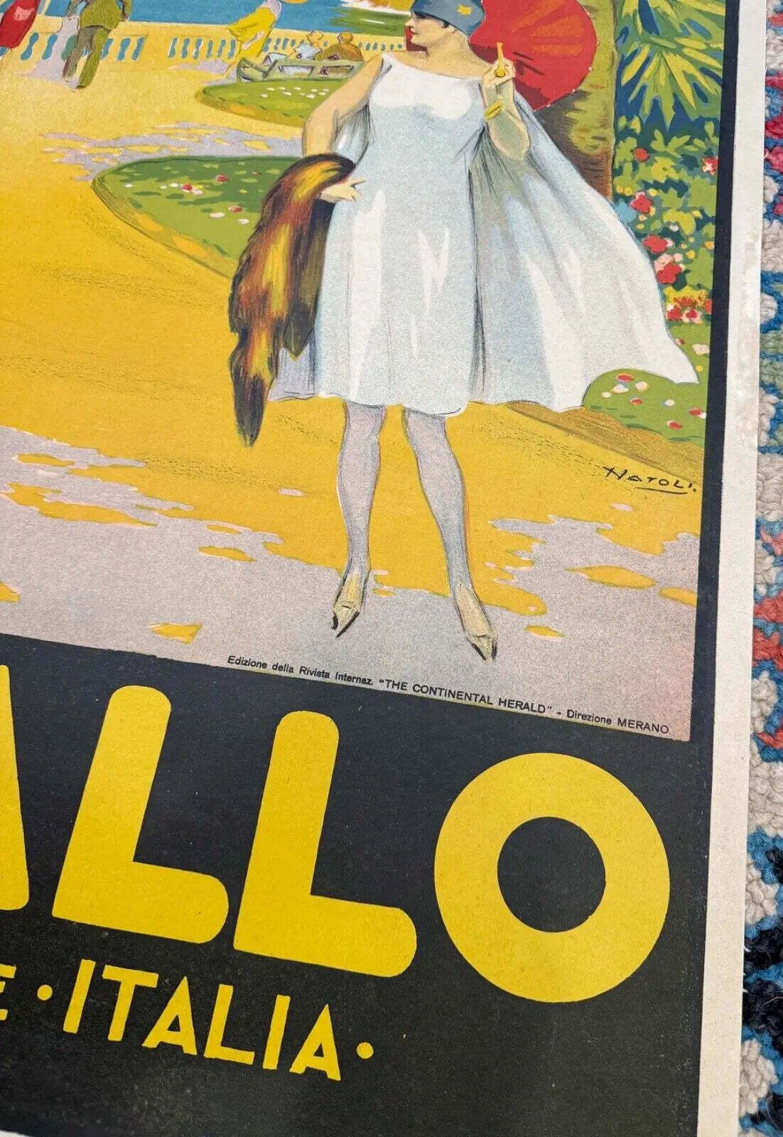 Affiche de voyage Rapallo Italian Riviera 1924, par Natoli photo 11581.0