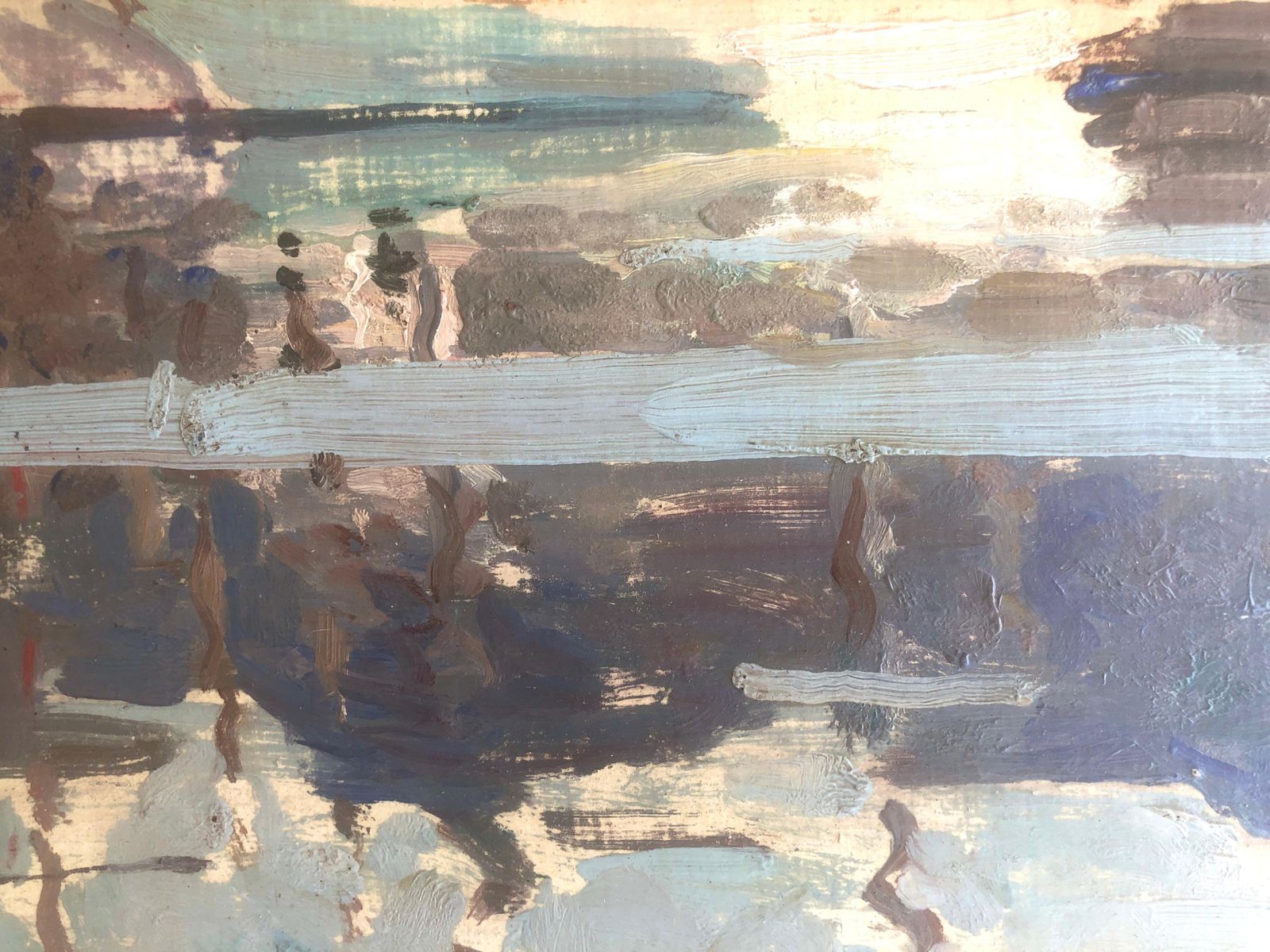 Josep Puigdengolas, port méditerranéen à Pollensa, Majorque, voiliers et reflets, huile, vers 1975 photo 2400.0