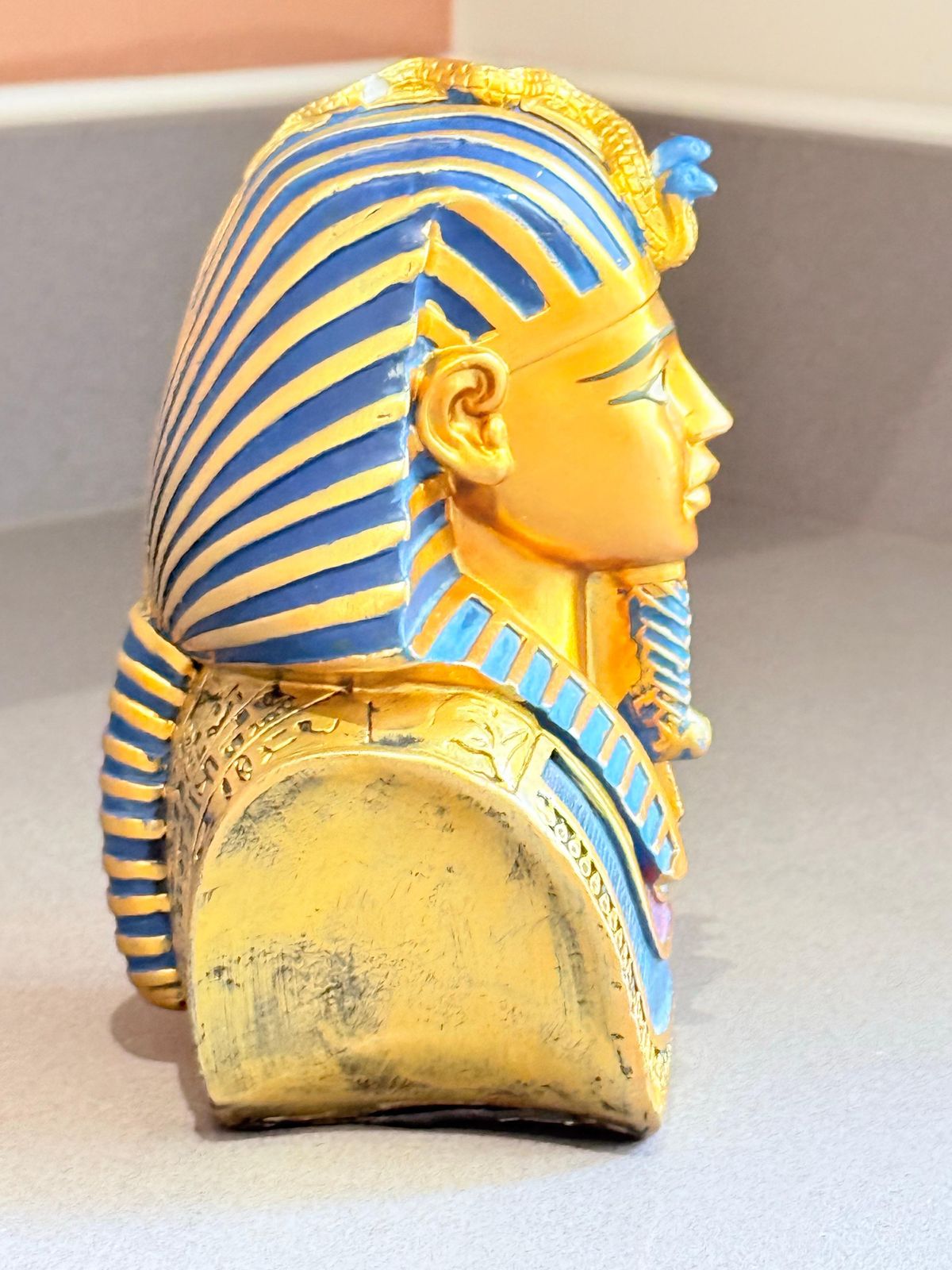 410.0 Egyptian Pharaoh Tutankhamun Bust Sculpture, Decorative Ancient Egyptian Revival photo