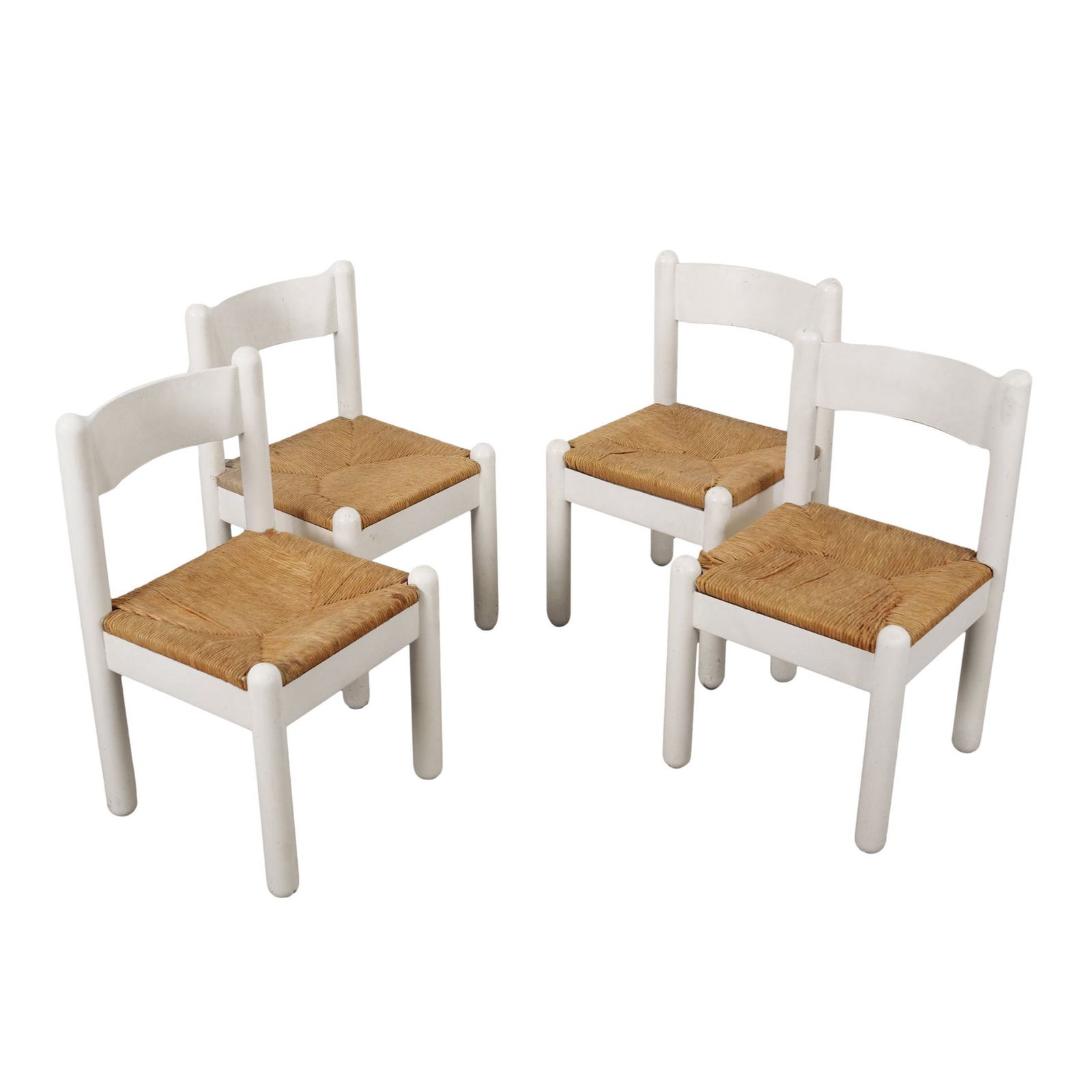 Set van vier beukenhouten stoelen, Italiaans design, jaren 1980, Made In Italy