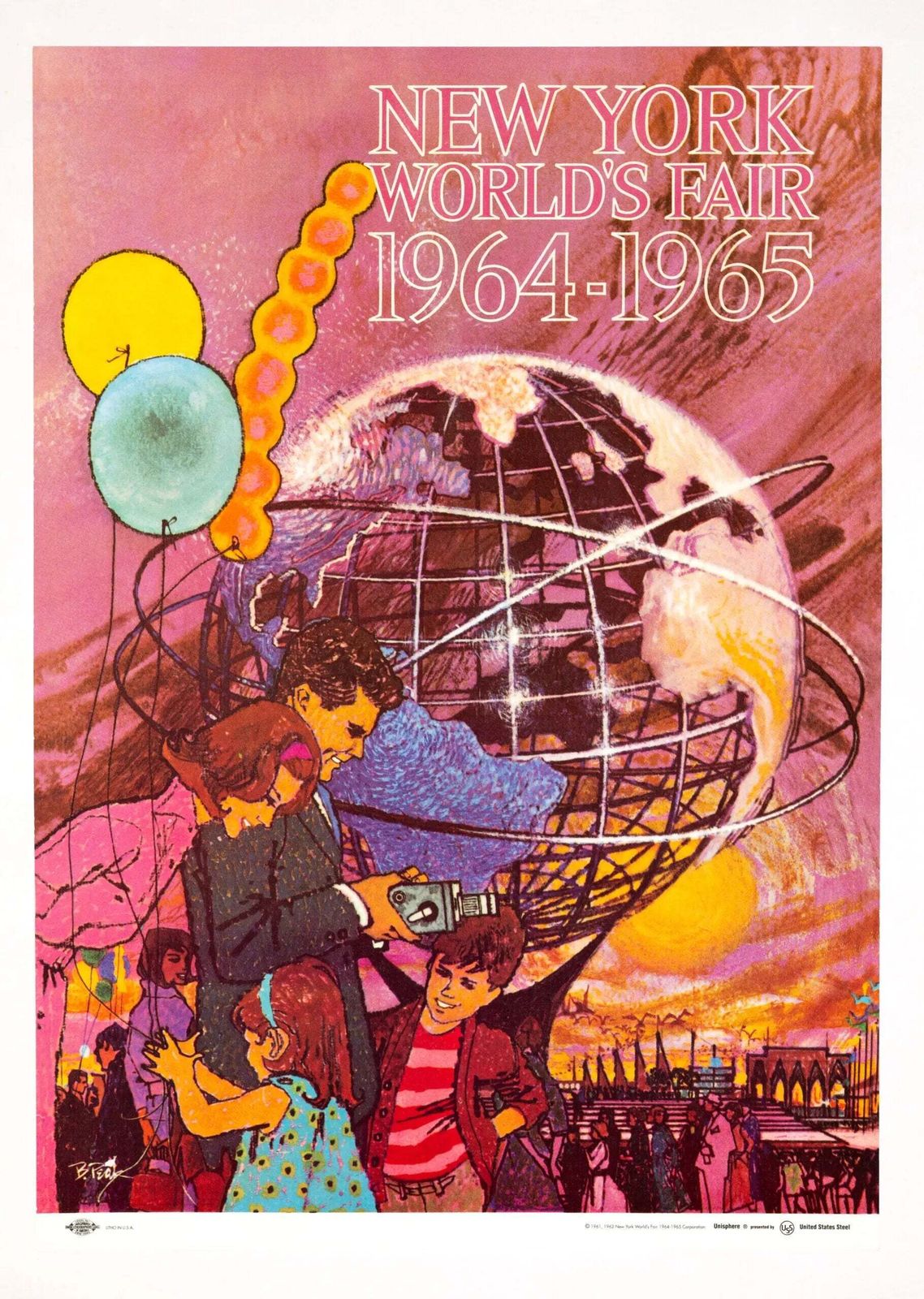 Bob Peak New York World's Fair 1964 Vintage Poster