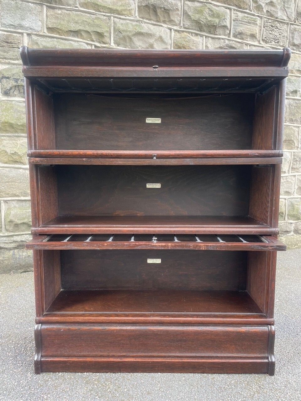 Antique Oak Globewernicke Stacking Library Bookcase photo vinterior