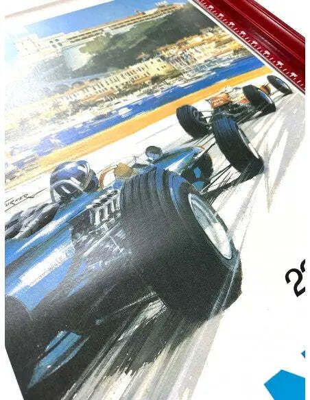 Affiche vintage du Grand Prix de Monaco 1966 par Michael Turner photo Art