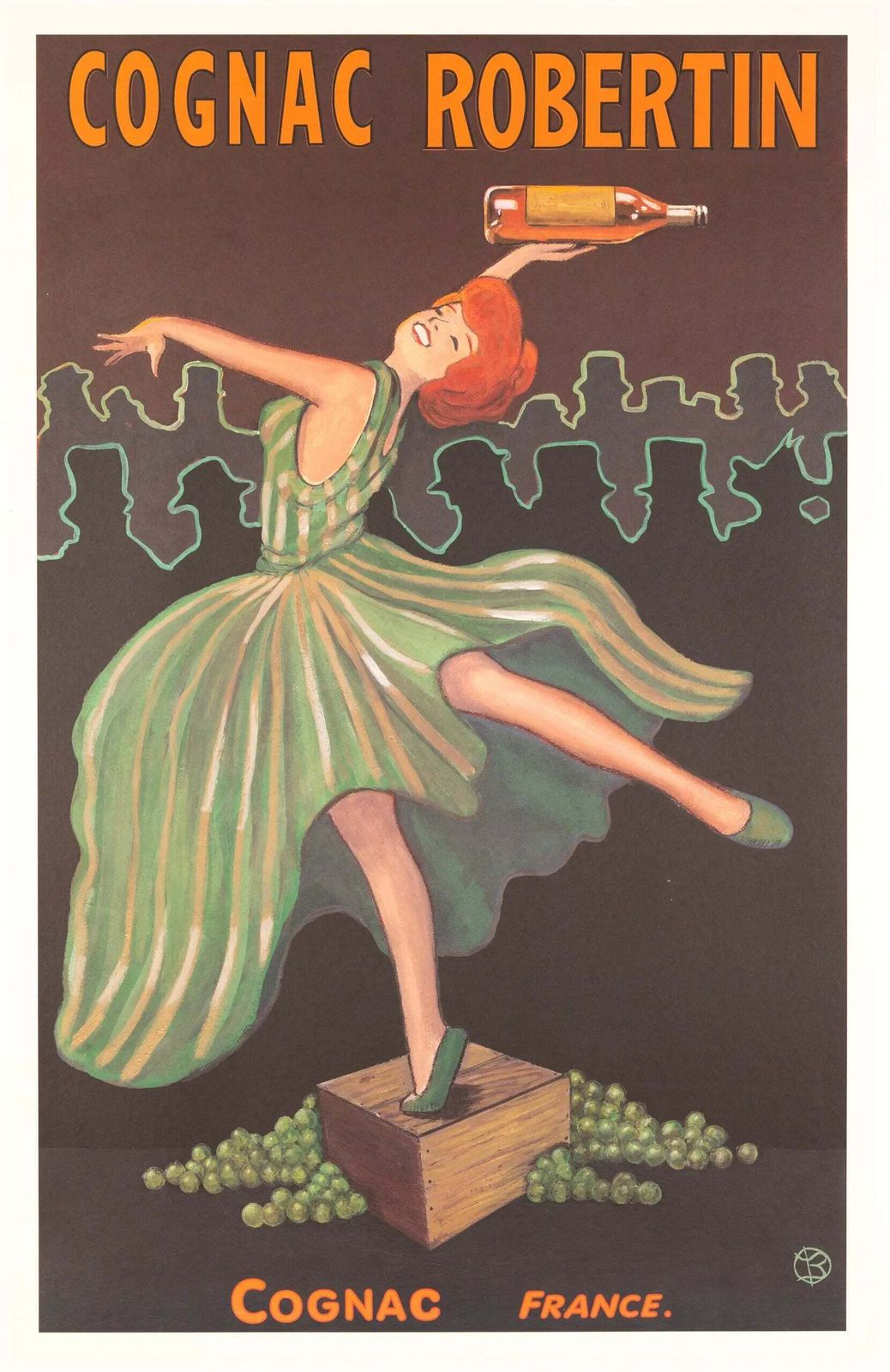 Affiche publicitaire Cognac Albert Robin, signée et numérotée, par Bruce Skilbeck