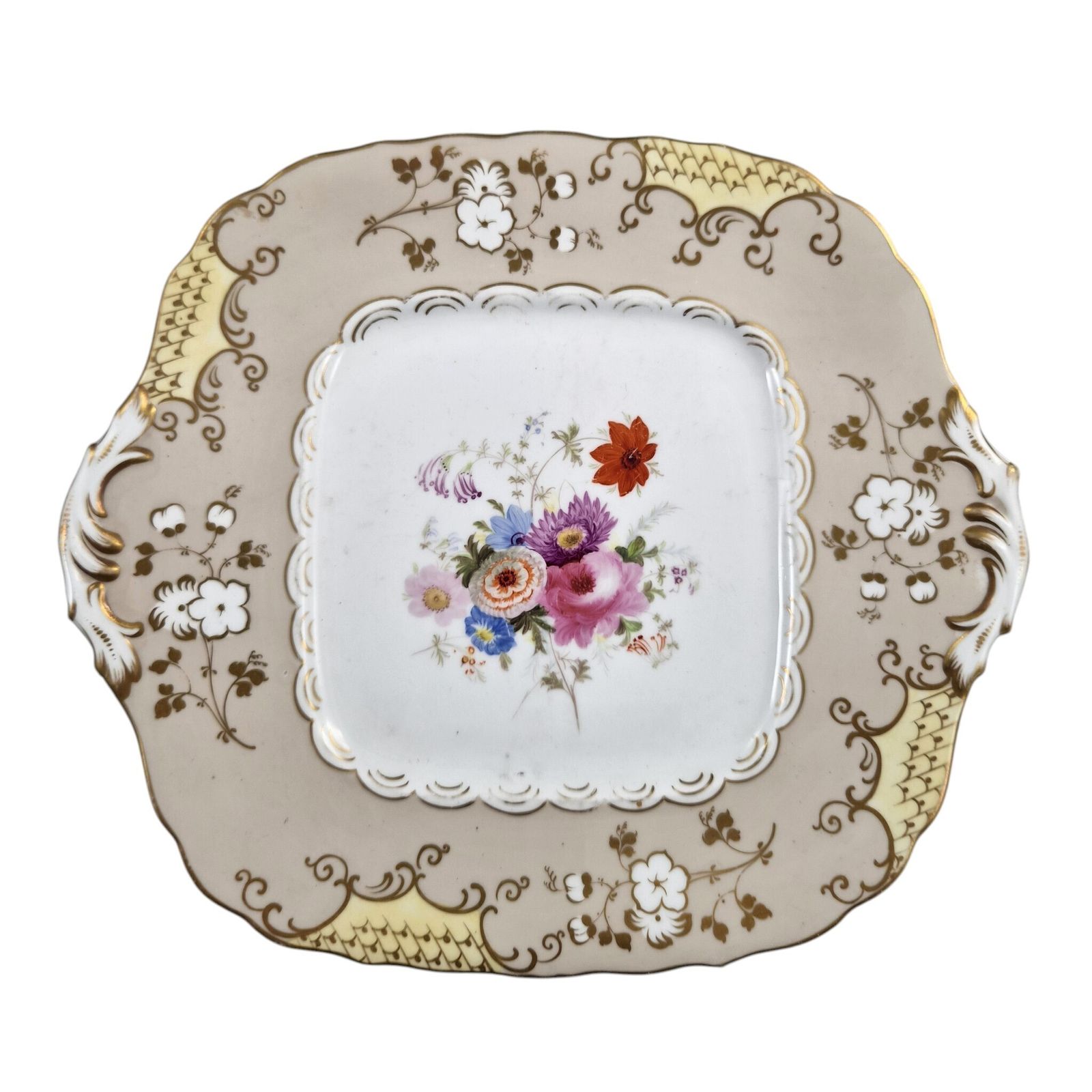 Coalport Rococo Revival Floral Dessert Dishes Toegeschreven aan Jabez Aston photo vinterior