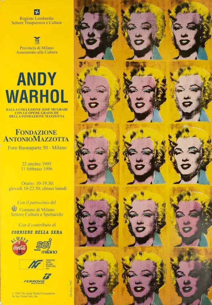 Andy Warhol Marilyn Diptych Vintage Pop Art Poster op Linnen
