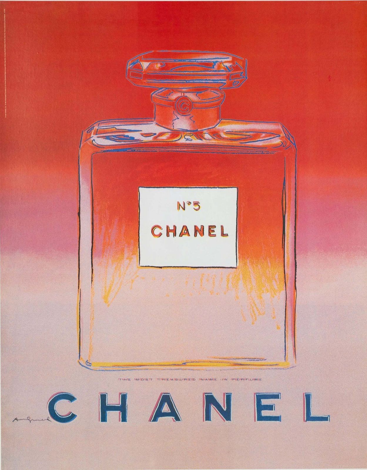 Authentic Andy Warhol Chanel No 5 Original Perfume Poster Set photo vinterior