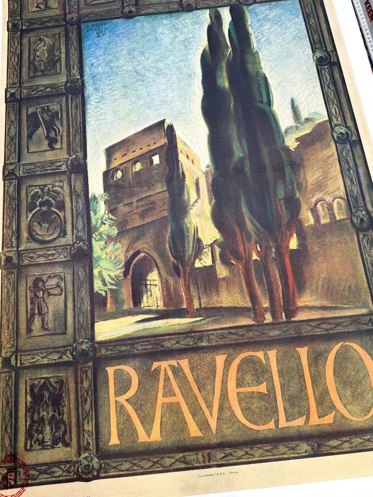 Vintage reisposter Ravello Villa Rufolo, Italië, 1933 photo buy